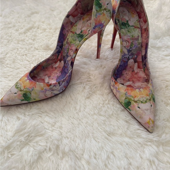 Christian Louboutin Multicolor Floral Heels - Picture 1 of 7